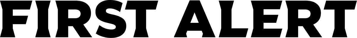 Green stylized text reading "FIRST ALERT"