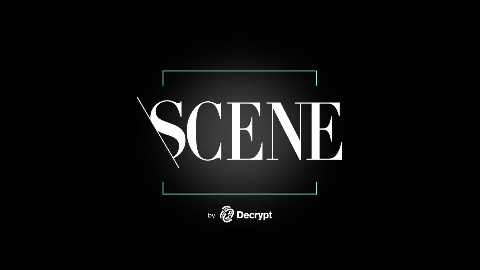 SCENE by Decrypt logo on a black background