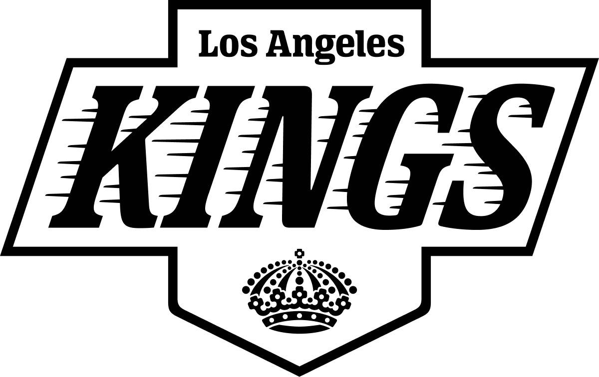 Faint black Los Angeles Kings logo on a dark background