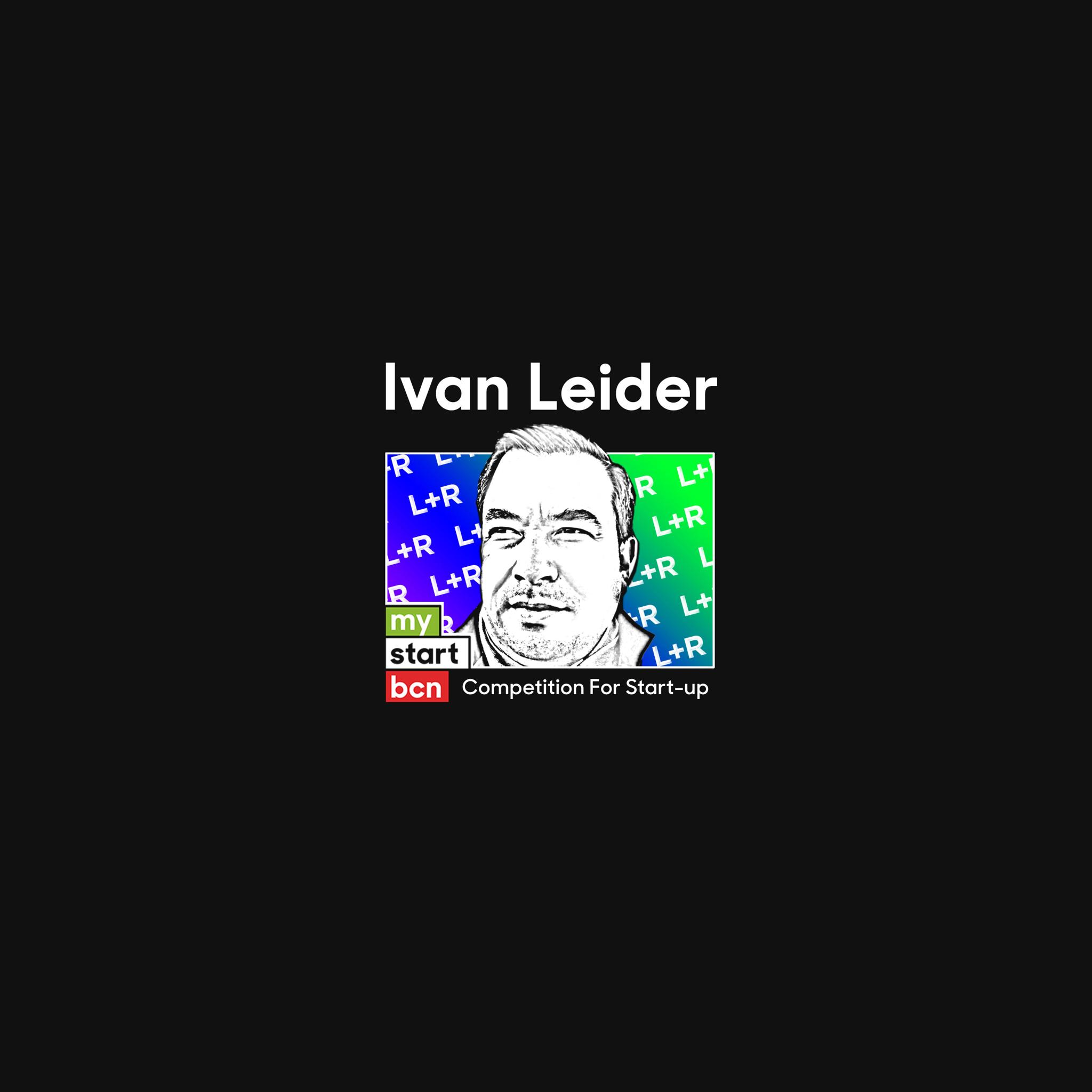 Ivan Leider title above illustrated portrait and my start bcn logo