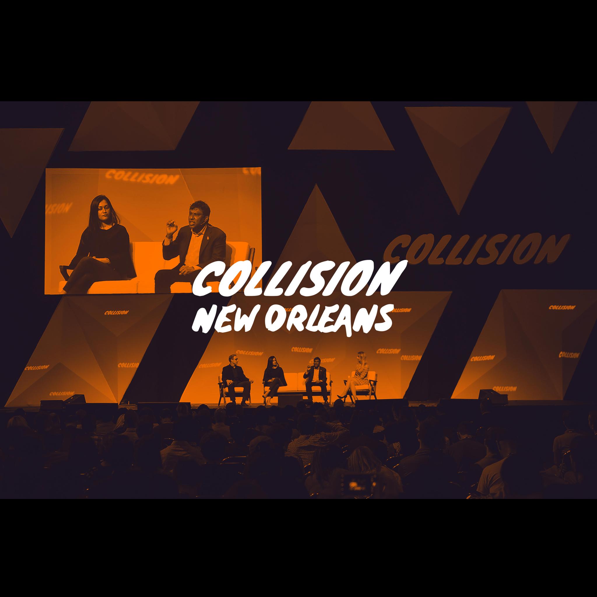 Collision New Orleans conference stage with panelists and audience