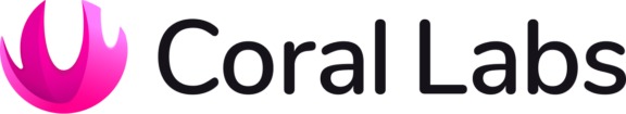 Coral Labs logo with magenta coral icon and dark text