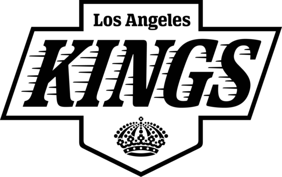 Faint black Los Angeles Kings logo on a dark background