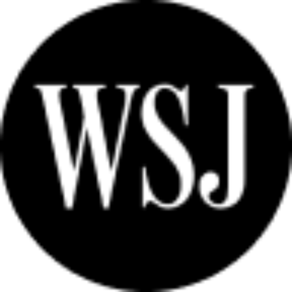 WSJ white wordmark on black background