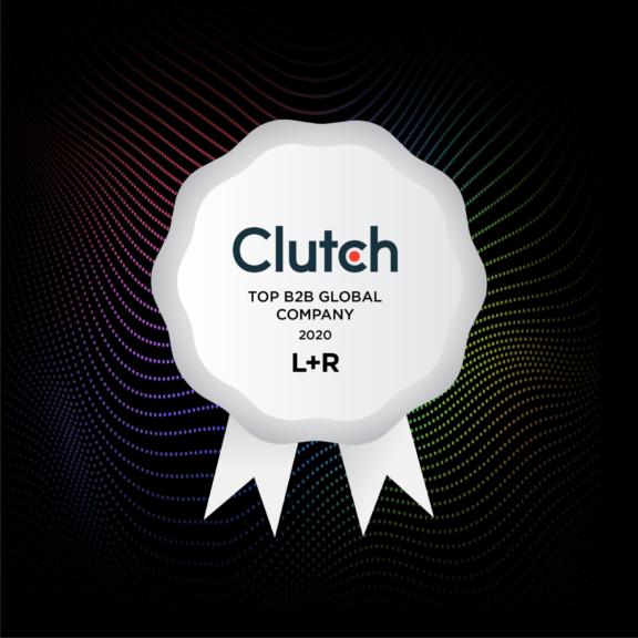 Clutch Top B2B Global Company 2020 badge for L+R with ribbon tails