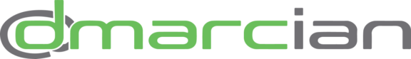 dmarcian wordmark in green and gray