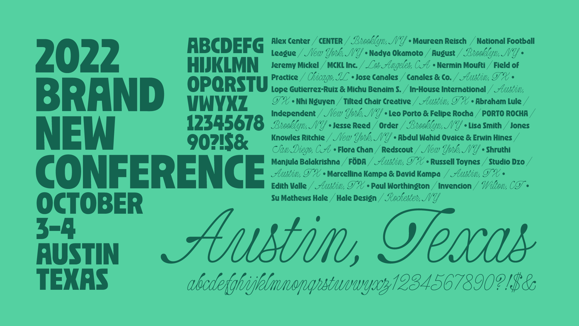 2022 Brand New Conference Austin, Texas typography poster