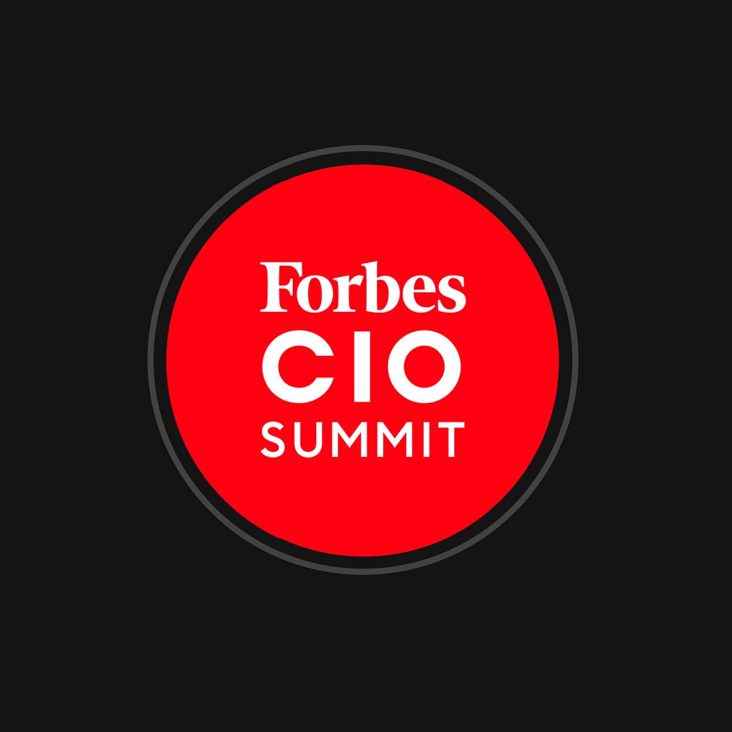 Forbes CIO Summit logo in red circle