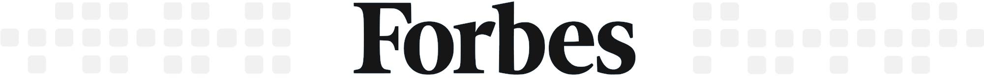 Forbes wordmark in black on a light patterned background