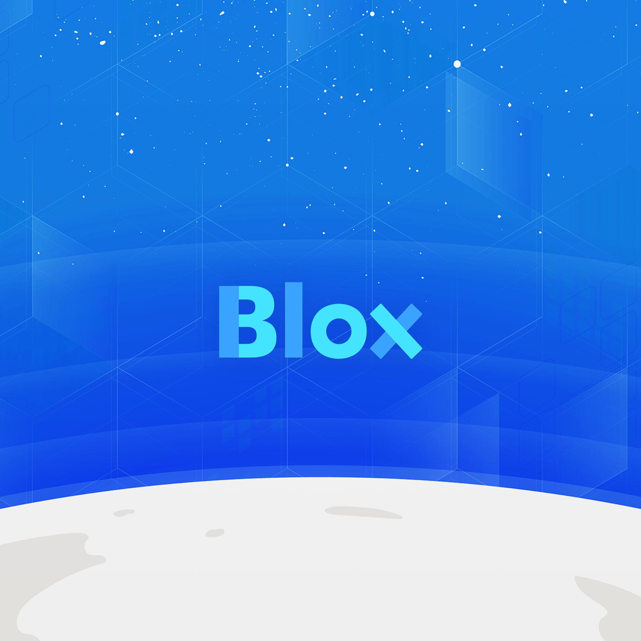 Box logo on a blue abstract space-themed background
