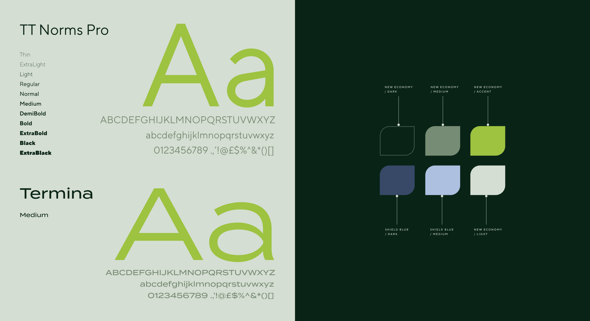Footprint brand typography and color palette guide