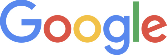 Google logo in multicolored letters on a black background