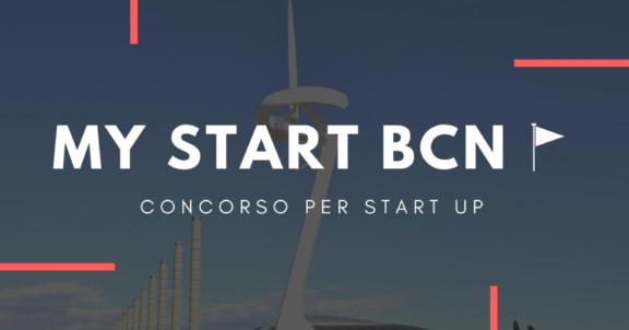 231006 my start bcn 2023 concorso startup spagna My Start BCN concurso per start up title over a city landmark