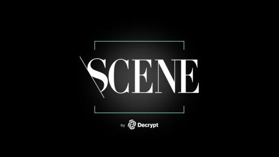 SCENE by Decrypt logo on a black background