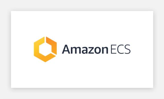 Amazon ECS logo on a white card