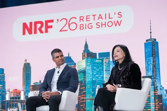 Two speakers seated onstage at NRF 2026 Retail's Big Show
