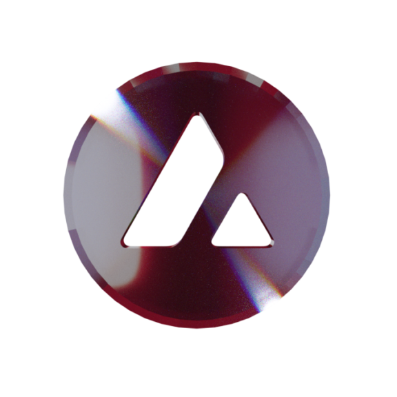 Glossy circular A logo on a black background