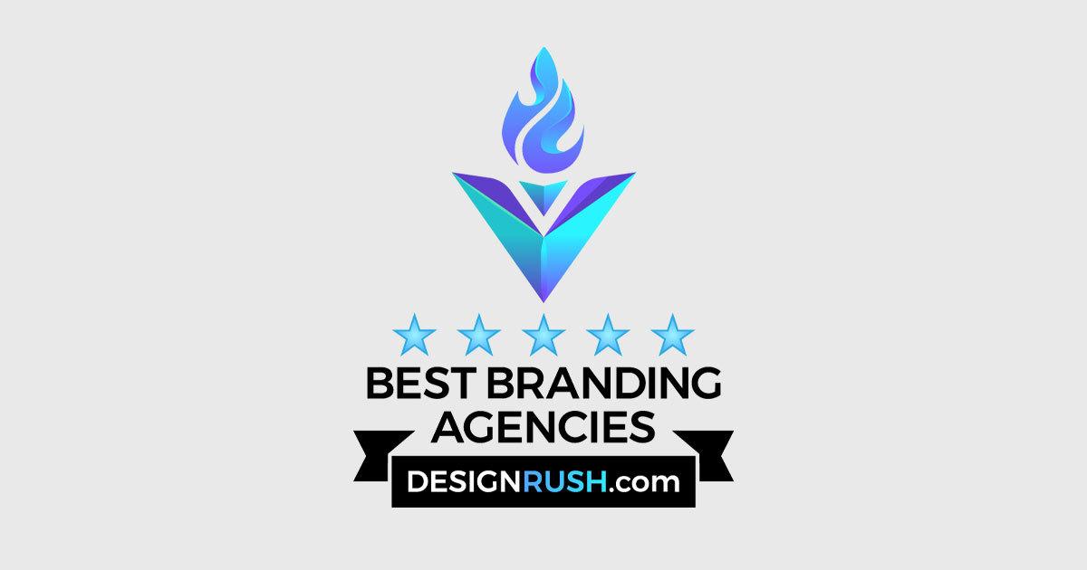 Best Branding Agencies DesignRush.com award badge with five stars