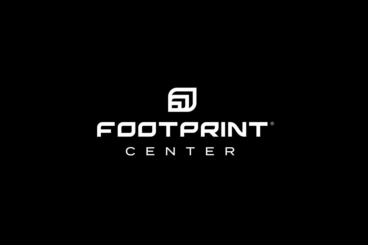 Footprint Center logo in white on a black background