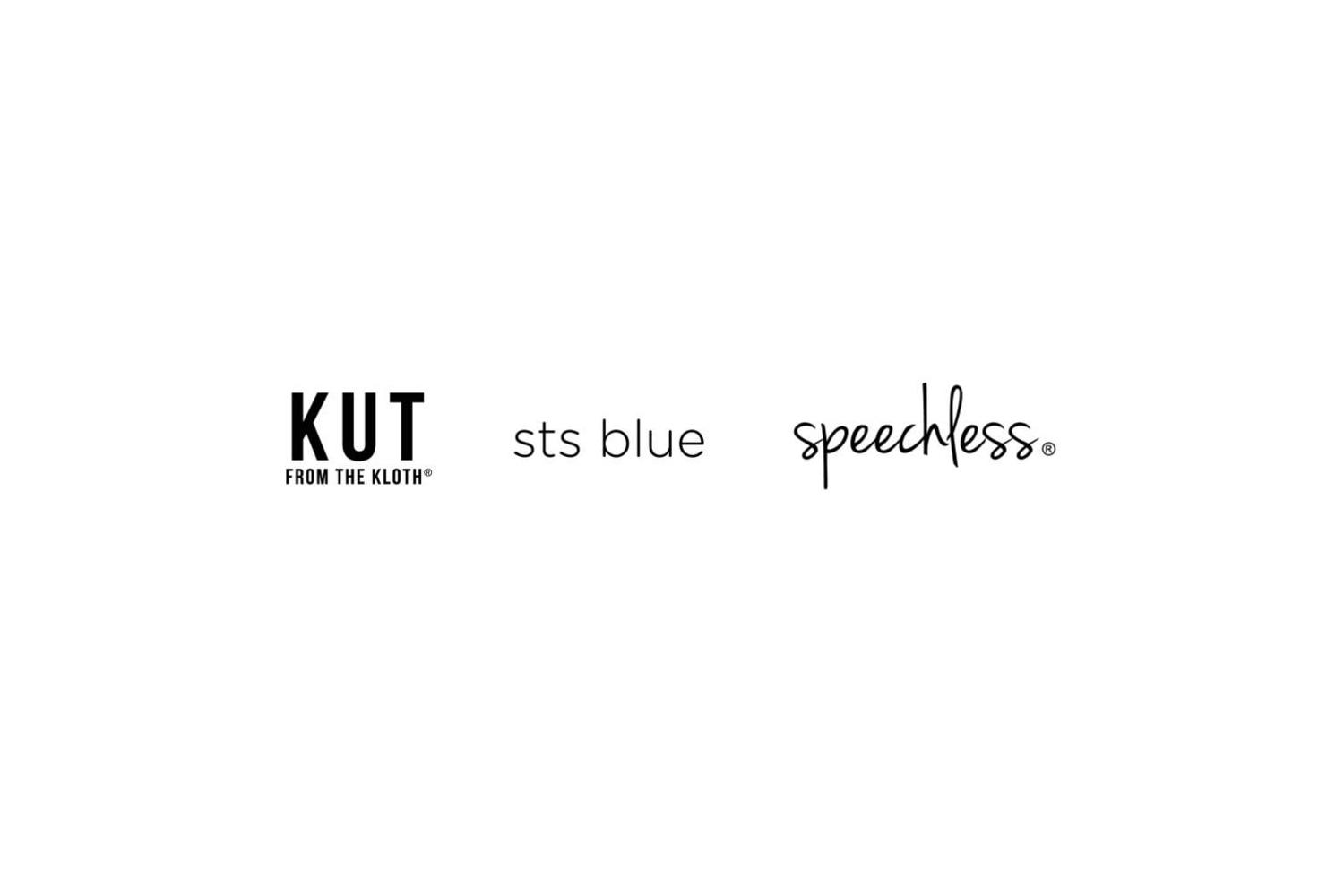 KIIT, sts blue, and speechless logos centered on white