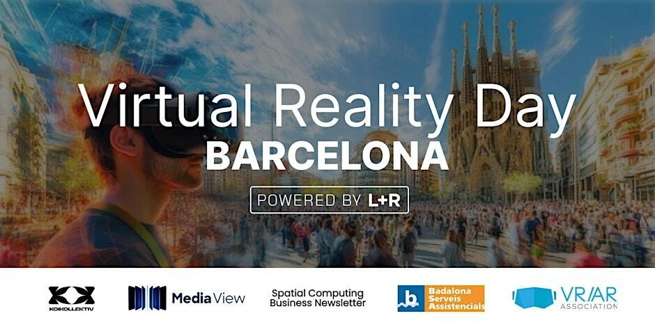 Virtual Reality Day Barcelona event banner with sponsor logos