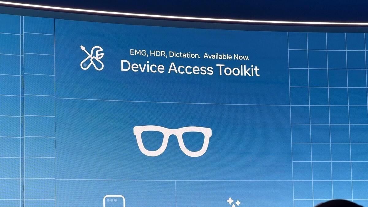 Meta Connect 2026 keynote slide for the Device Access Toolkit for AI glasses.