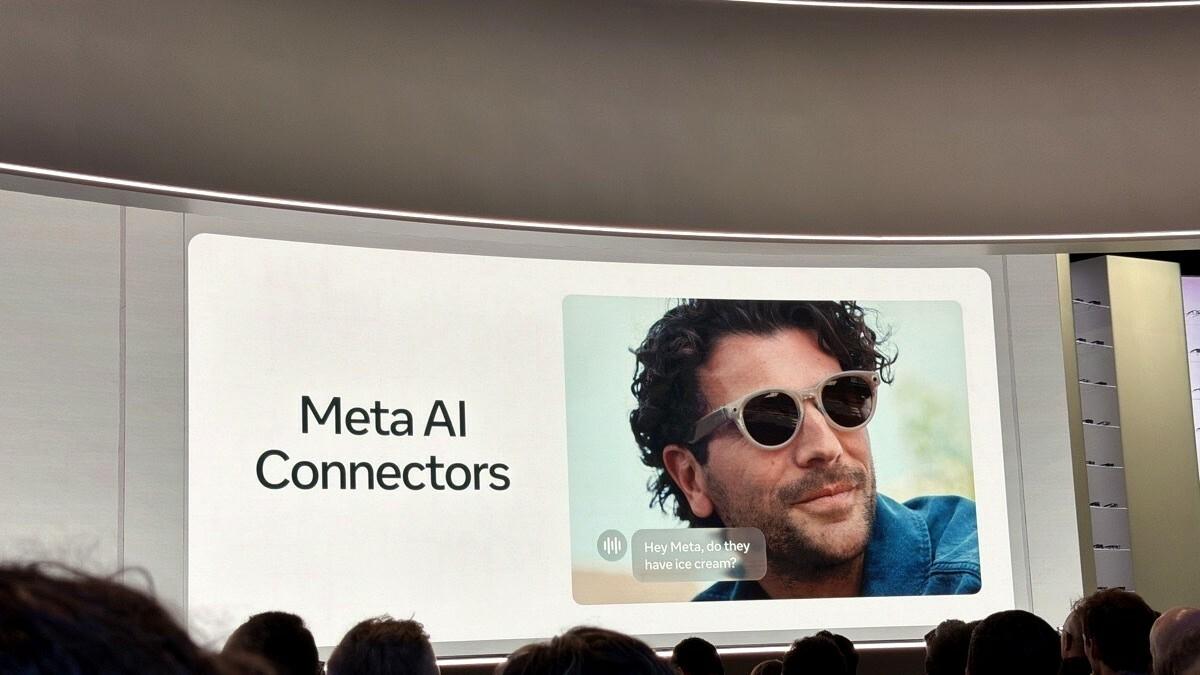 Meta Connect 2026 keynote slide introducing Meta AI Connectors.
