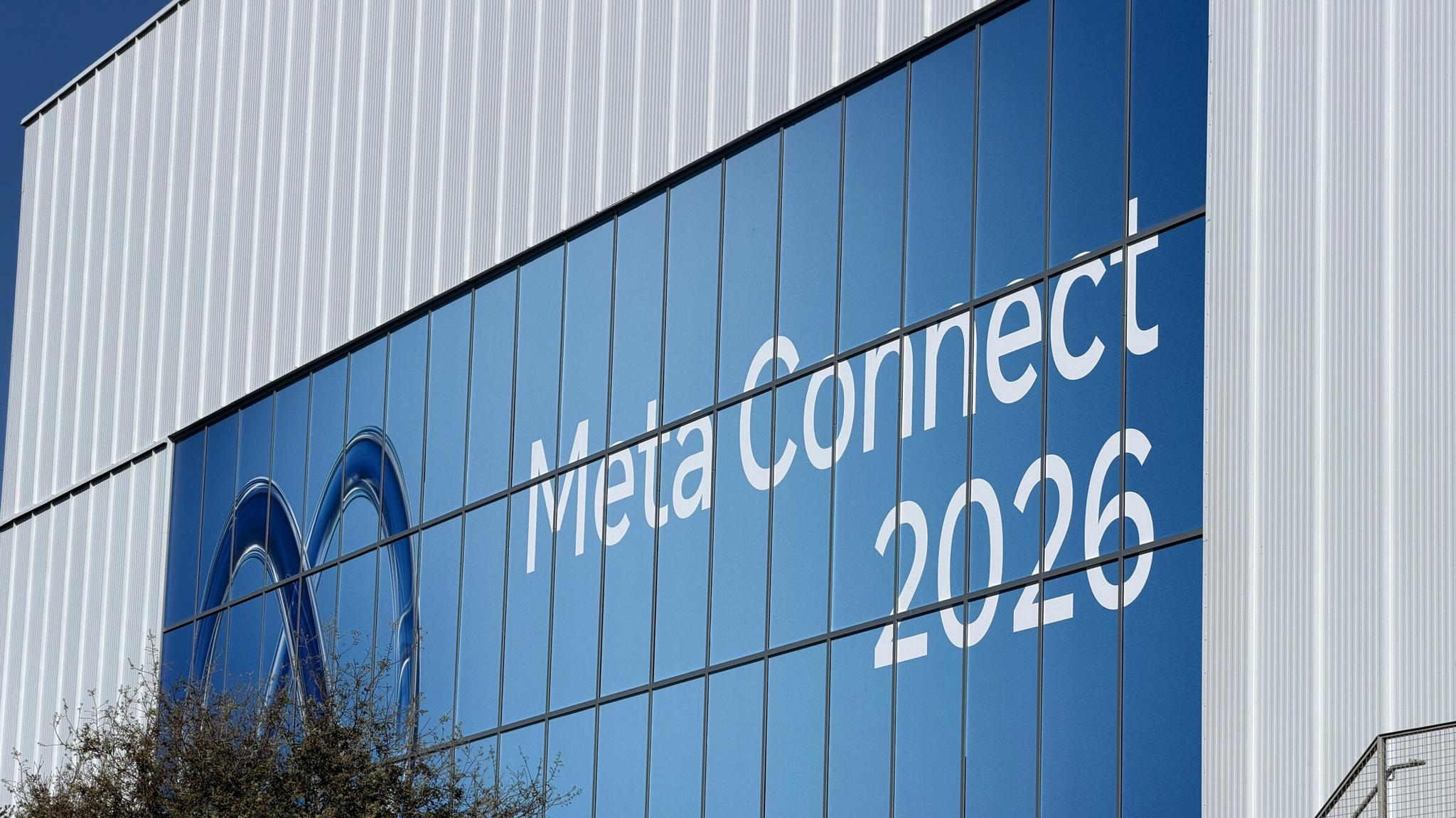 Exterior Meta Connect 2026 signage on the event venue.