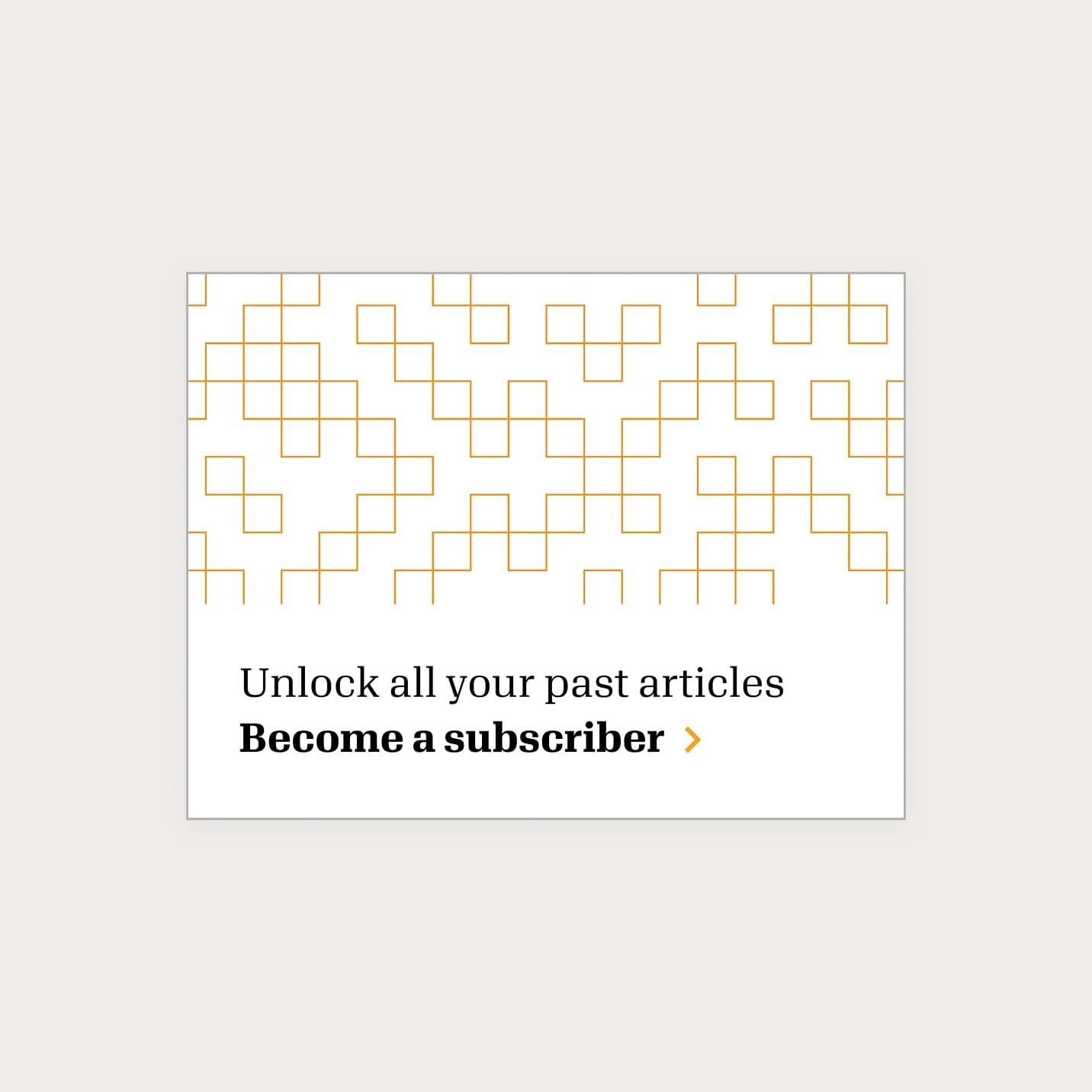 Subscriber prompt card reading, "Unlock all your past articles"