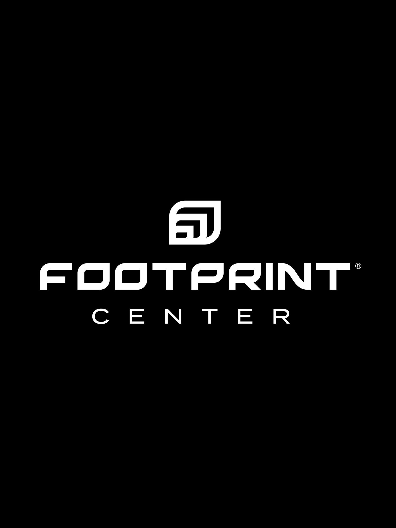 Footprint Center logo in white on a black background