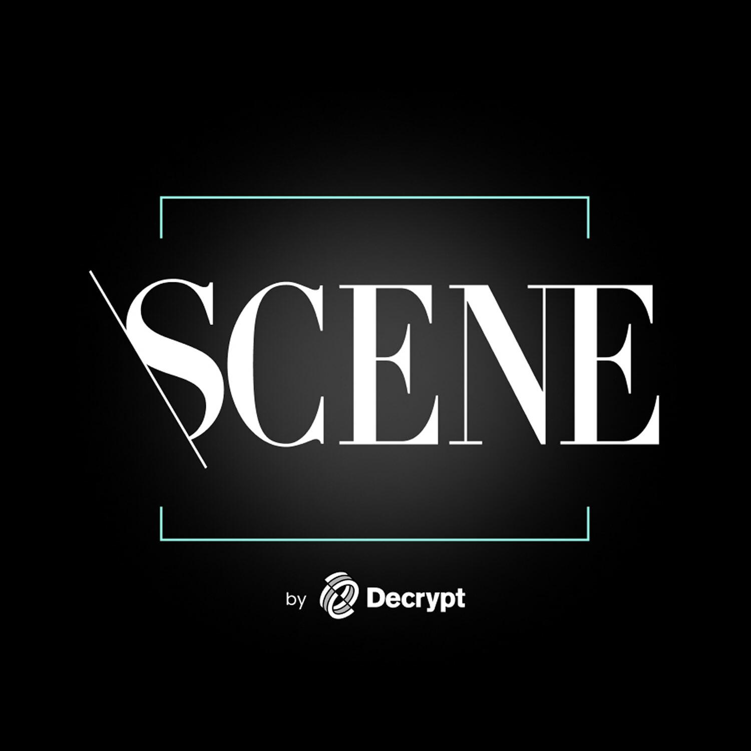 SCENE by Decrypt wordmark on a black background