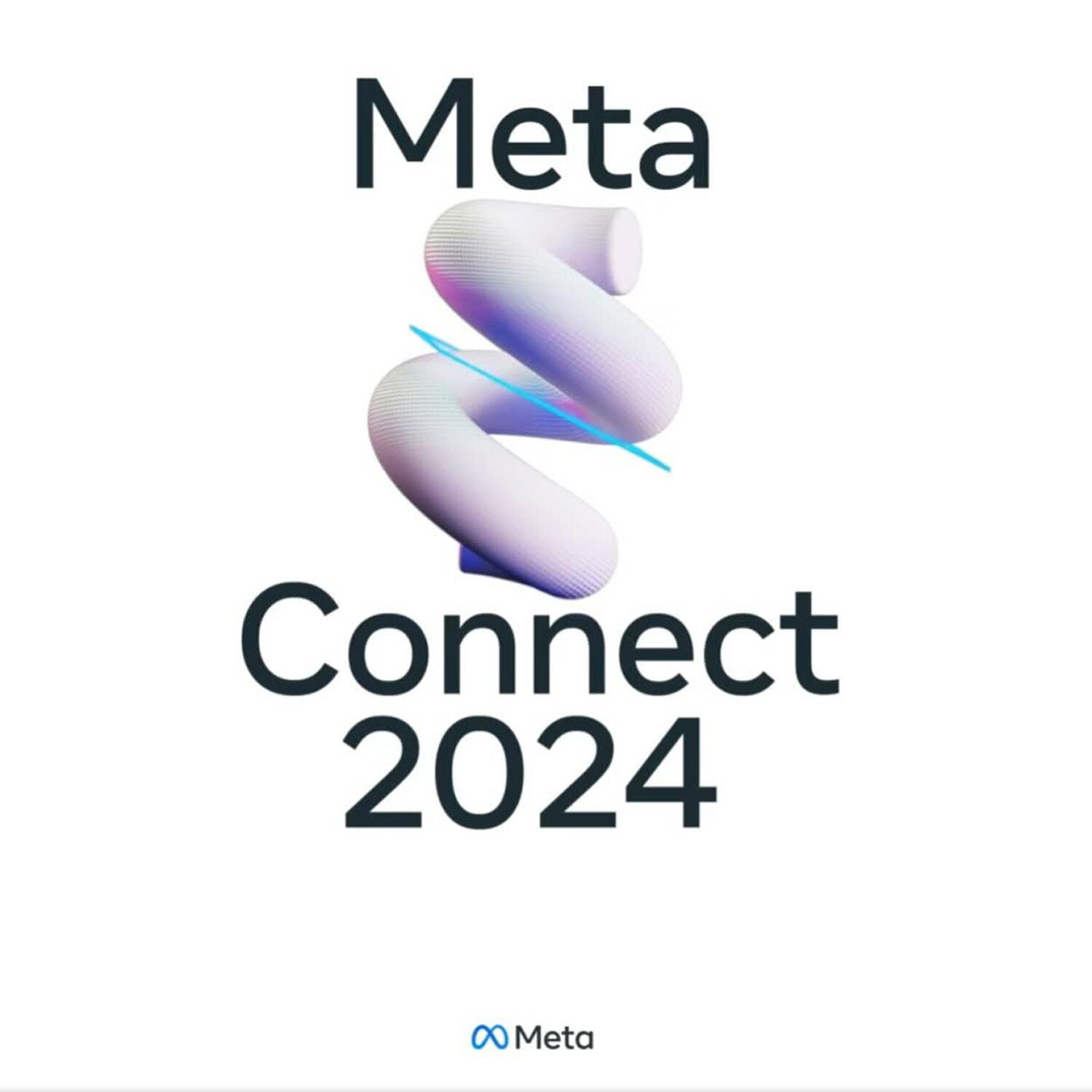 Meta Connect 2024 logo with abstract ribbon graphic