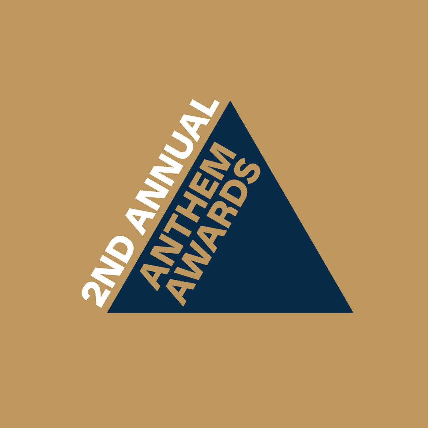 2nd Annual Anthem Awards text arranged around a dark triangle