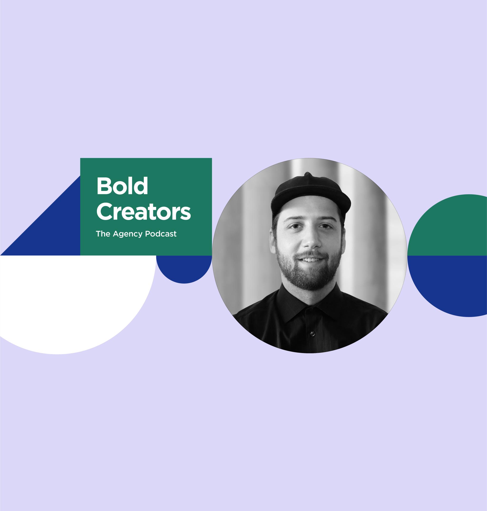 Bold Creators podcast graphic with circular portrait