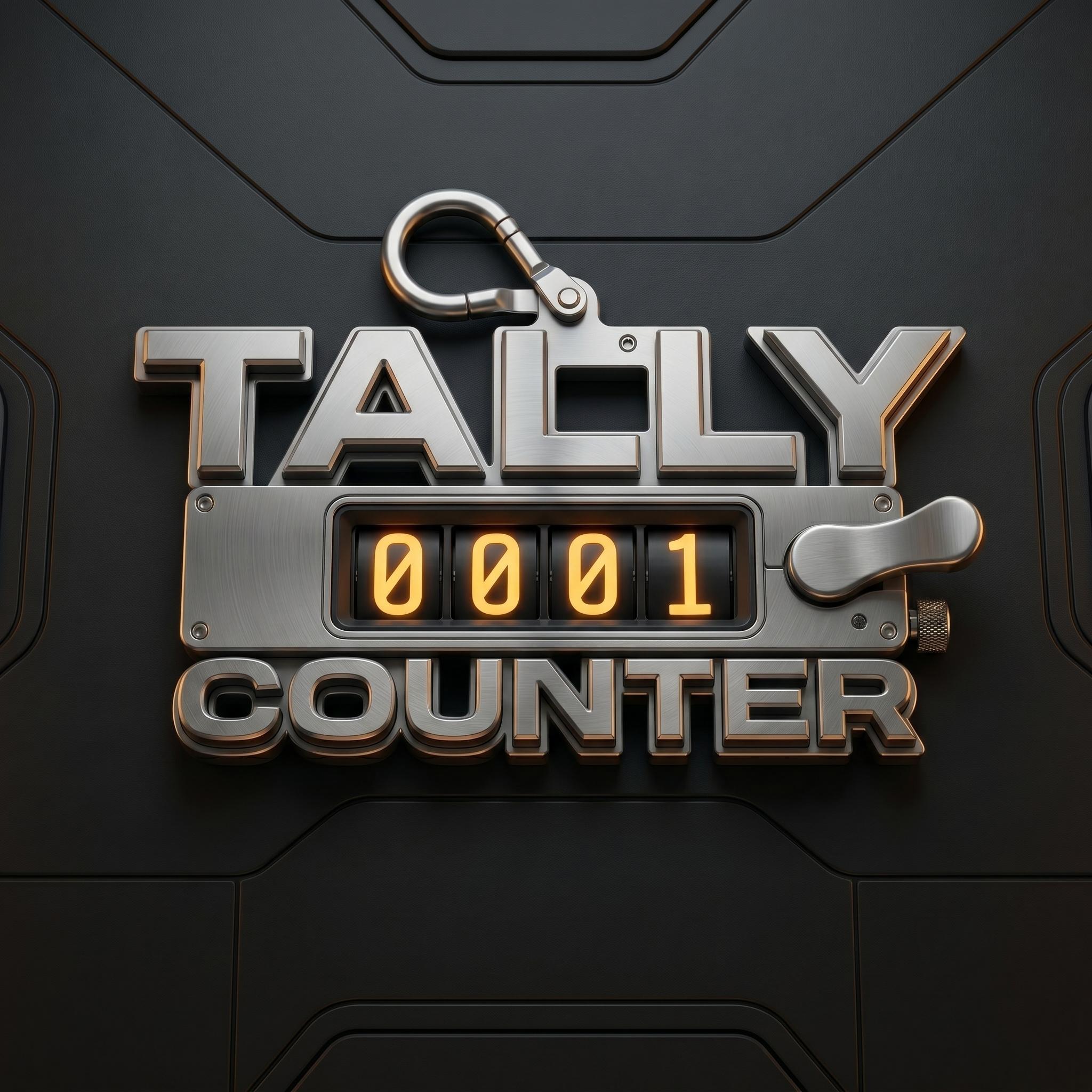 Metal tally counter display reading 0001 on a dark background